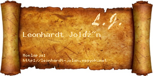 Leonhardt Jolán névjegykártya